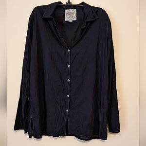 Auntie Oti Button Shirt Navy blue